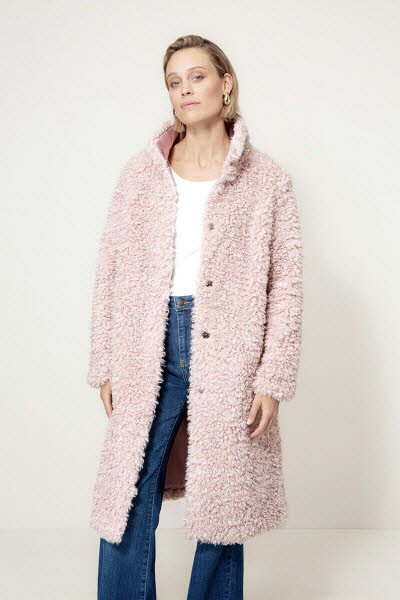 CATNOIR Mantel Fake Fur - Mauve