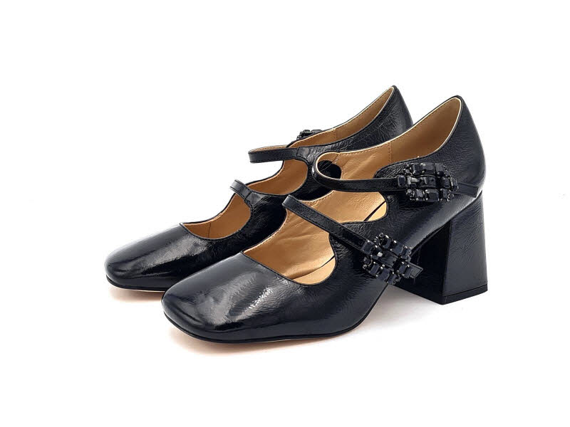 AlmaEnPena Pumps Blockabsatz Charol Black