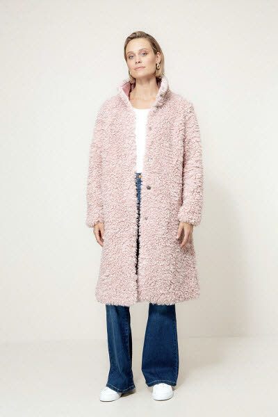 CATNOIR Mantel Fake Fur - Mauve
