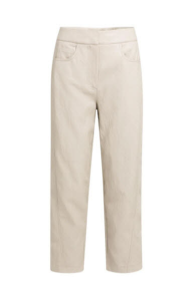 Yaya Hose Lederimitat Pure Cashmere Grey
