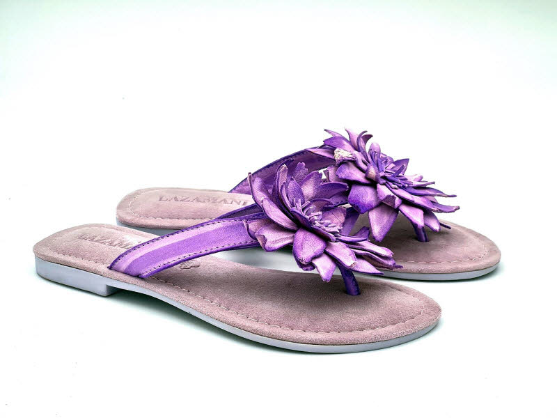 Lazamani Zehenpantoffel Blume lilac