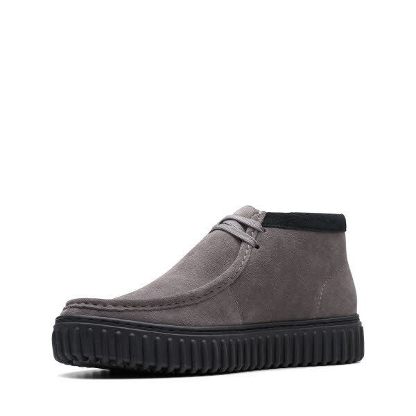CLARKS Torhill Hi Dark Grey Suede