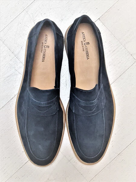 Antica Cuoieria Soldini Herrenslipper Amalfi Blu 6188