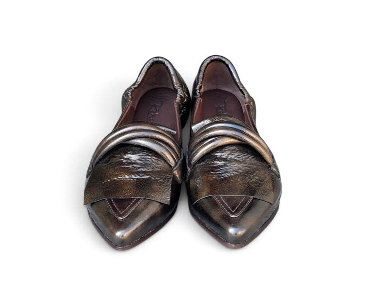 Rebecca White Slipper 2Tone Maplack Bronze