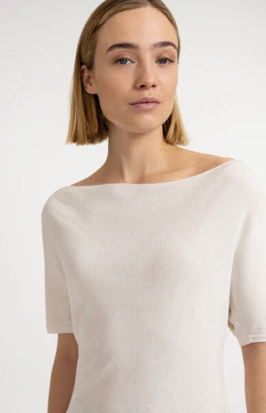 Yaya Strick-Shirt Lyocell weiß