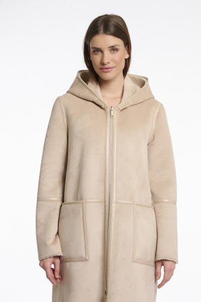 Rino&Pelle Ova Reversible hooded coat - Oat