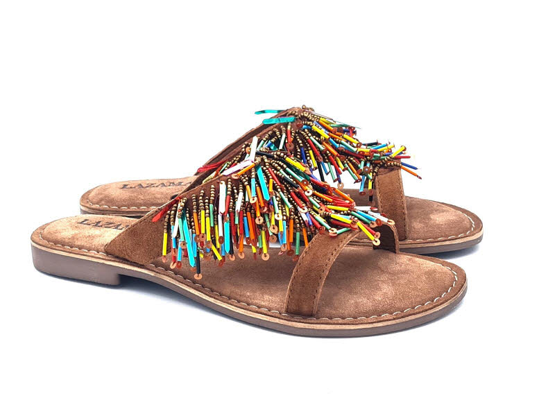 Lazamani Pantoffel Tan