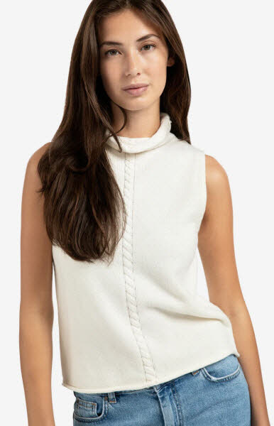 Yaya Sleeveless sweater off white