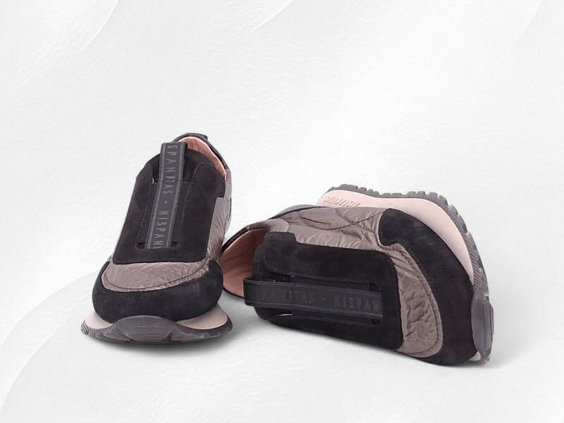 Hispanitas Sportslipper Velour/Nylon black-topo