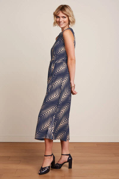 King Louie Exota BV Jodie Maxi Dress Cleo Evening Blue