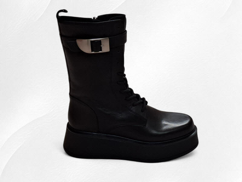 BrunoPremi Schnürboot Plateau schwarz