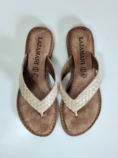 Lazamani Zehenpantoffel gold