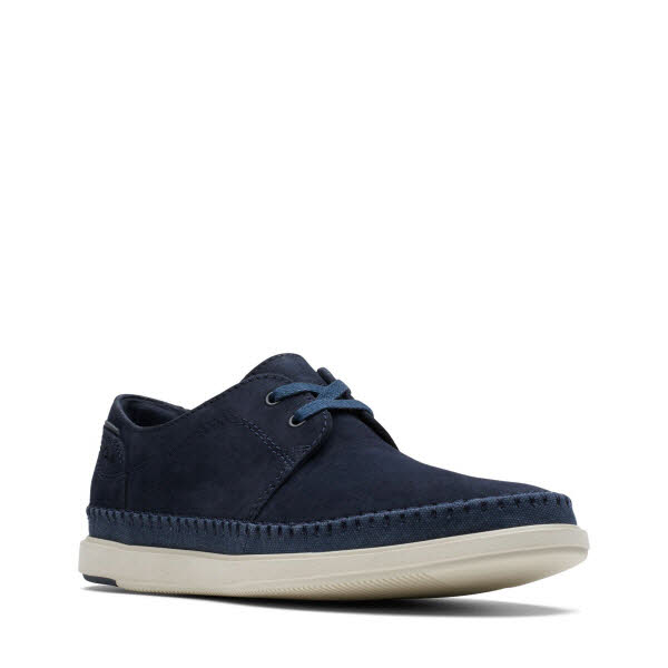 CLARKS Bratton Lo Navy Suede