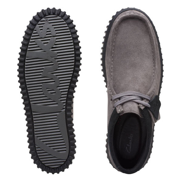 CLARKS Torhill Hi Dark Grey Suede