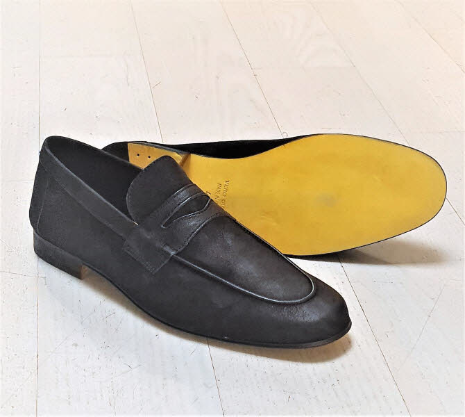 Antica Cuoieria Soldini Herrenslipper Antares Nero