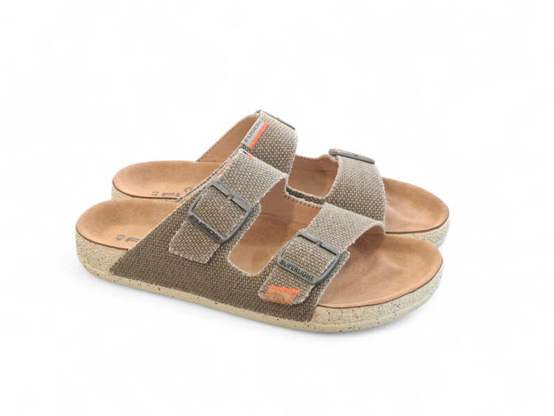 FUSION Emil Herrenpantoffel Jute olive