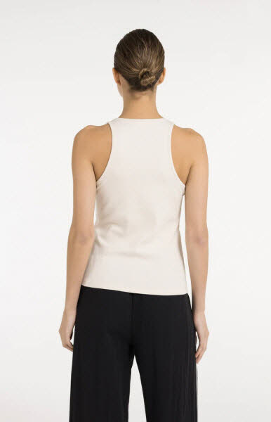Yaya Top mit Schnürung - cloud cream