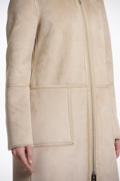 Rino&Pelle Ova Reversible hooded coat - Oat