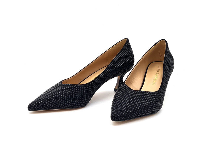 AlmaEnPena Pumps Spitz Suede Black