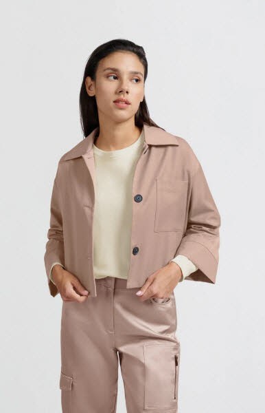 yaya Kurze Oversize-Jacke aus Satin - Bild 1