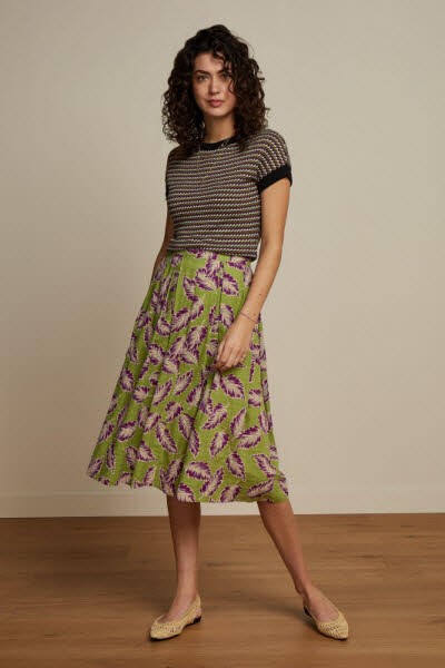 king louie Suzette Pleat Skirt Dimonica WB-Gre - Bild 1