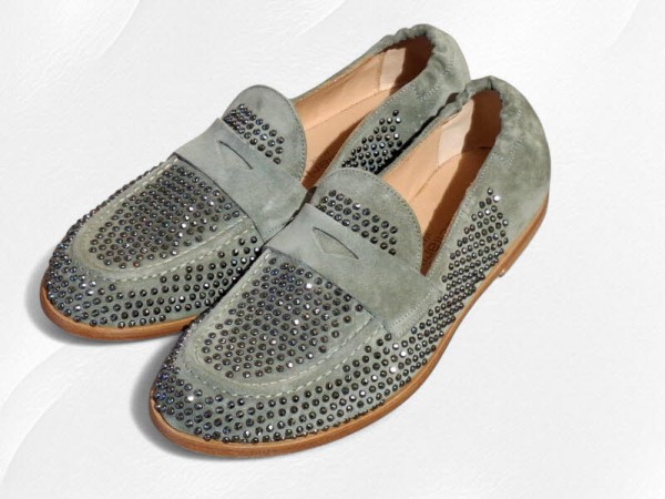 laura bellariva Slipper Nieten khaki - Bild 1