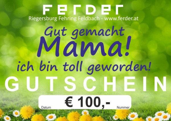 Gutschein Muttertag 100