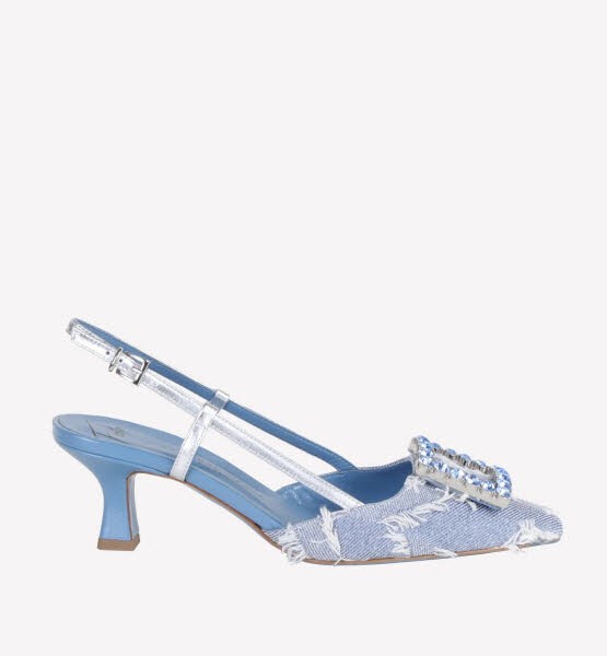 Roberto Festa Slingback Jeans/Silver - Bild 1