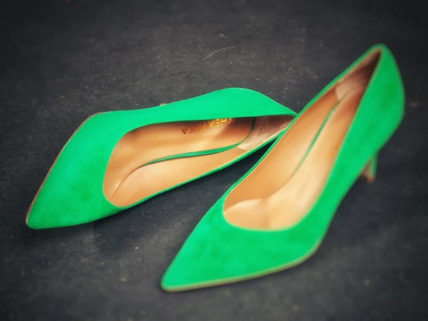 Pumps Camoscio Menta - Bild 1