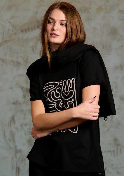 Henriette Steffensen T-Shirt with Print black - Bild 1