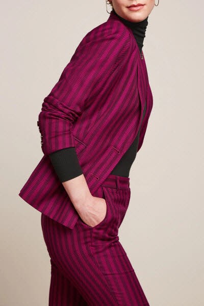 king louie Brooke Blazer Metro Stripe fuchsia - Bild 1